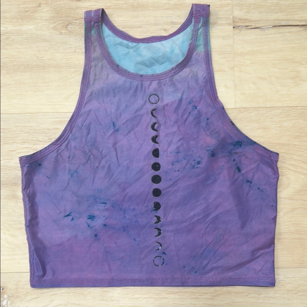 Teeki Purple and Blue Crop Top